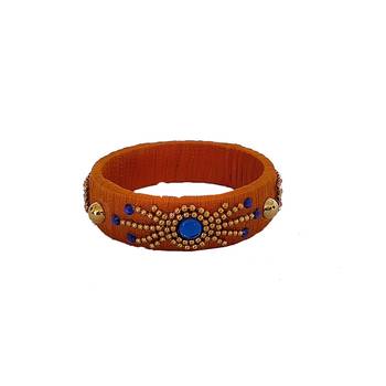 Yellow silk thread bangles 1
