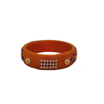 Yellow silk thread bangles 2
