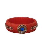 Orange silk thread bangles