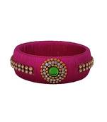Pink silk thread bangles