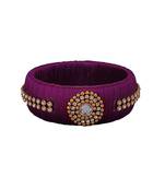 Purple silk thread bangles