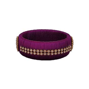 Purple silk thread bangles 2