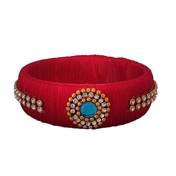 Red silk thread bangles 1