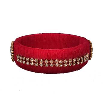 Red silk thread bangles 2