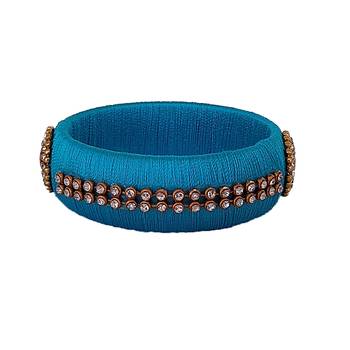 Blue silk thread bangles 2
