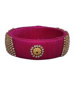 Pink silk thread bangles