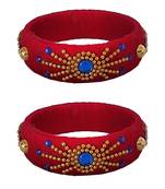 Red silk thread bangles