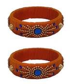 Yellow silk thread bangles