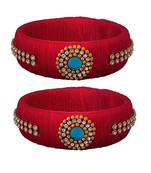 Red silk thread bangles