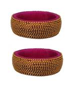 Pink silk thread bangles