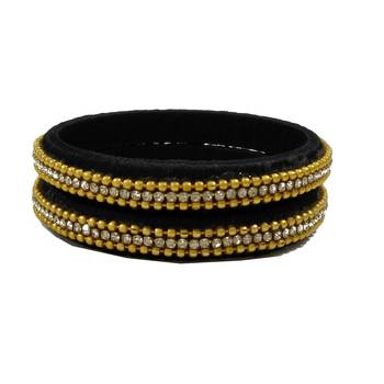 Black silk thread bangles 1