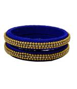 Blue silk thread bangles