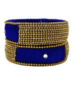 Blue silk thread bangles