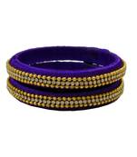Multicolor silk thread bangles