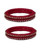 Red silk thread bangles