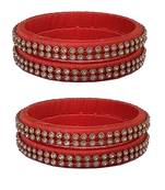 Orange silk thread bangles