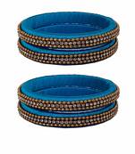 Blue silk thread bangles