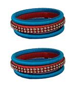 Orange silk thread bangles