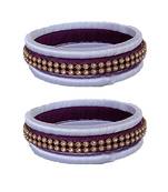Purple silk thread bangles