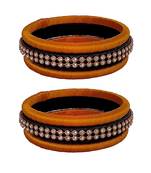 Black silk thread bangles