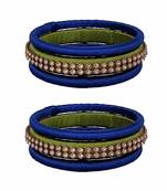 Green silk thread bangles