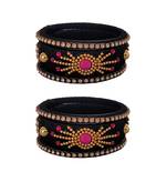 Black silk thread bangles