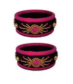 Black silk thread bangles