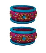 Pink silk thread bangles