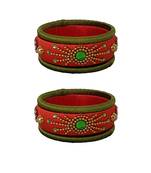 Orange silk thread bangles