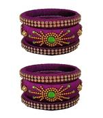 Purple silk thread bangles