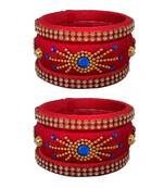 Red silk thread bangles