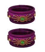 Purple silk thread bangles