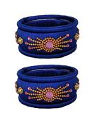Blue silk thread bangles