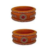 Yellow silk thread bangles