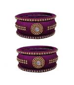Purple silk thread bangles
