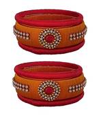 Yellow silk thread bangles