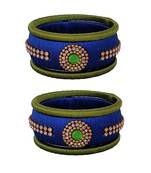 Blue silk thread bangles