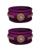 Purple silk thread bangles