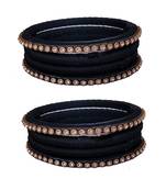 Black silk thread bangles