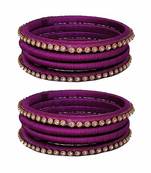 Purple silk thread bangles