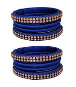 Blue silk thread bangles