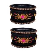 Black silk thread bangles