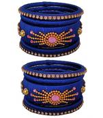 Blue silk thread bangles