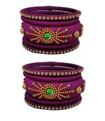 Purple silk thread bangles