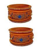 Yellow silk thread bangles