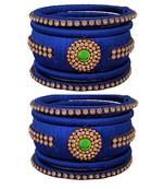 Blue silk thread bangles