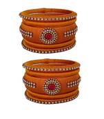 Yellow silk thread bangles