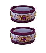 White silk thread bangles