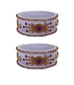 White silk thread bangles