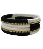 White silk thread bangles